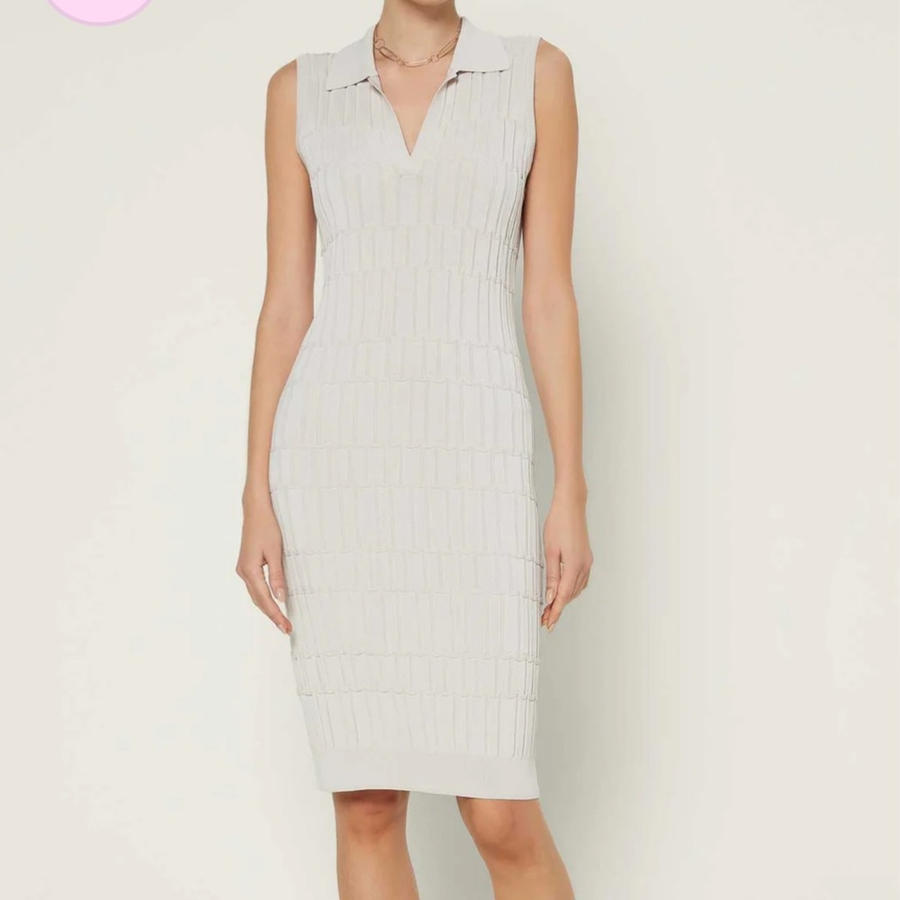 Current Air Textured Midi Polo Style Dress Size Medium
